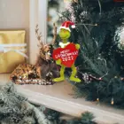 Рождественские украшения greтаблице, рождественские украшения, креативное украшение, деревянные аксессуары Grinch, рождественская подвеска