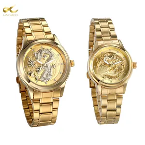 Часы наручные Lancardo Мужские кварцевые, Роскошные водонепроницаемые светящиеся повседневные, из нержавеющей стали, для пар