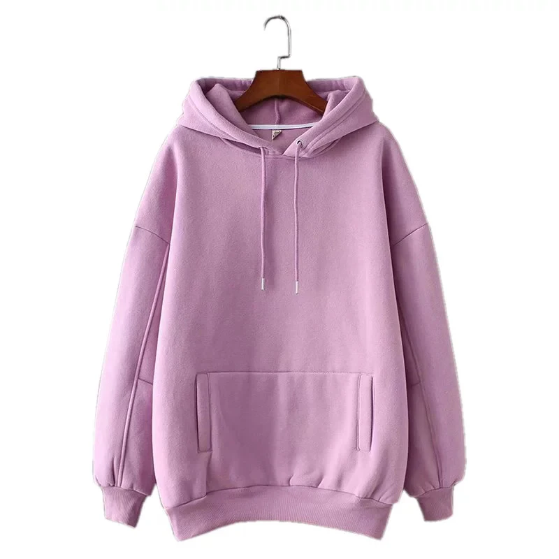 

Women Fleece Hoodie Sweatshirts Winter Japanese Fashion 2020 Oversize Ladies Pullovers Warm Pocket Hooded Jacket Korean Style