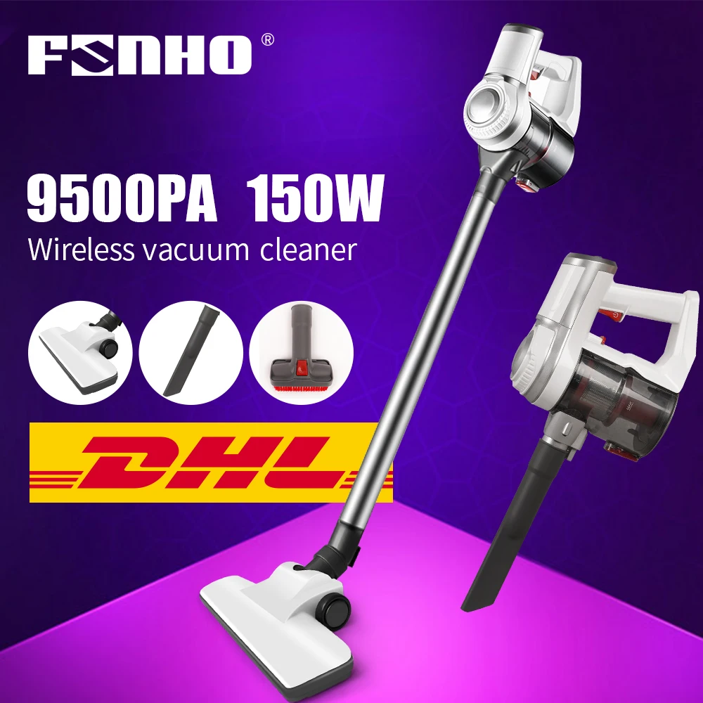 FUNHO 150W Ручной беспроводной пылесос вертикальный циклонный фильтр 9500Pa сильный