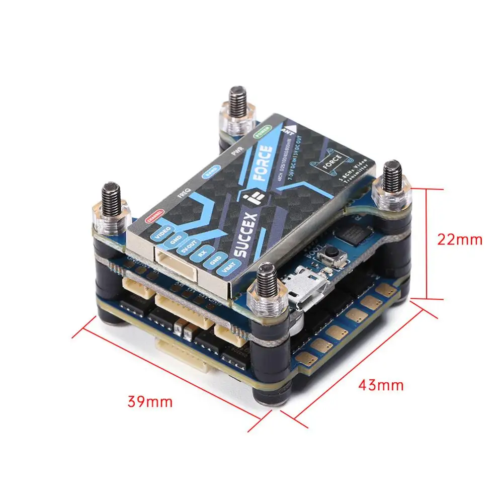 IFlight SucceX-E F4 Flight Stack (MPU6000) W/45A blheli _ s Dshot600 4-в-1 ESC / Succex Force 800mW VTX для FPV гоночного дрона |
