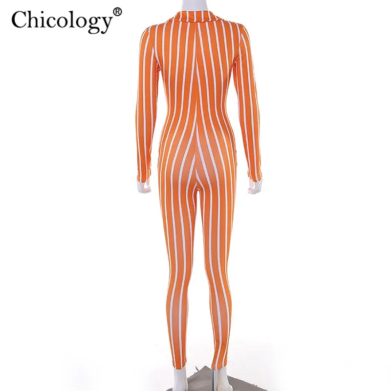 Chicology Застежка молния полоску Полосатое v образным вырезом длинным рукавом