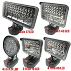 Автомобильные светодиодные фонарики, фонарики, электрический фонарик, прожектор для Makita 14,4 в 18 в BL1830 BL1430 Lomvum Zhipu Hongsong, литий-ионный аккумулятор