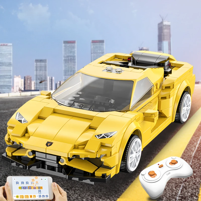 

City APP Programming Remote control Sports Car Electric Model Building Blocks RC Racing Car Bricks STEM Toys Kids Children Gifts