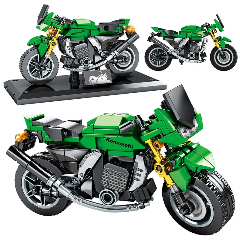 

City Off-road Motorbike Model Building Blocks DIY Technic Street Racing Motorcycle Car Assemble Bricks Education Toys For Kids