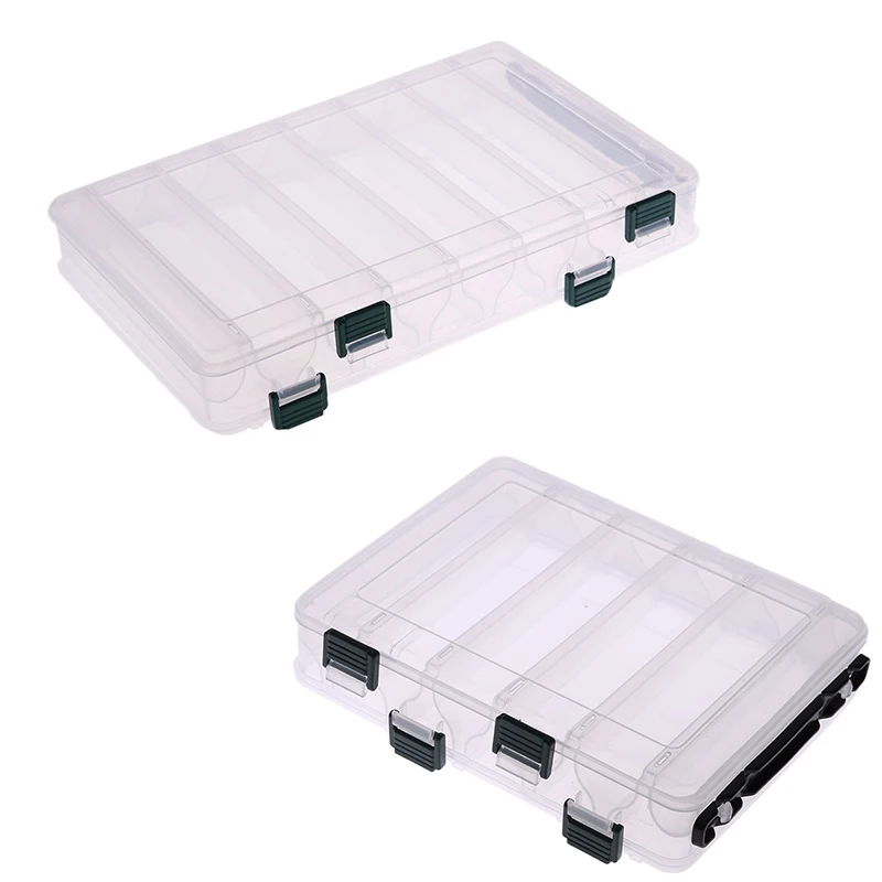 Прозрачные пластиковые коробки для рыболовных снастей двусторонний чехол с 10/14
