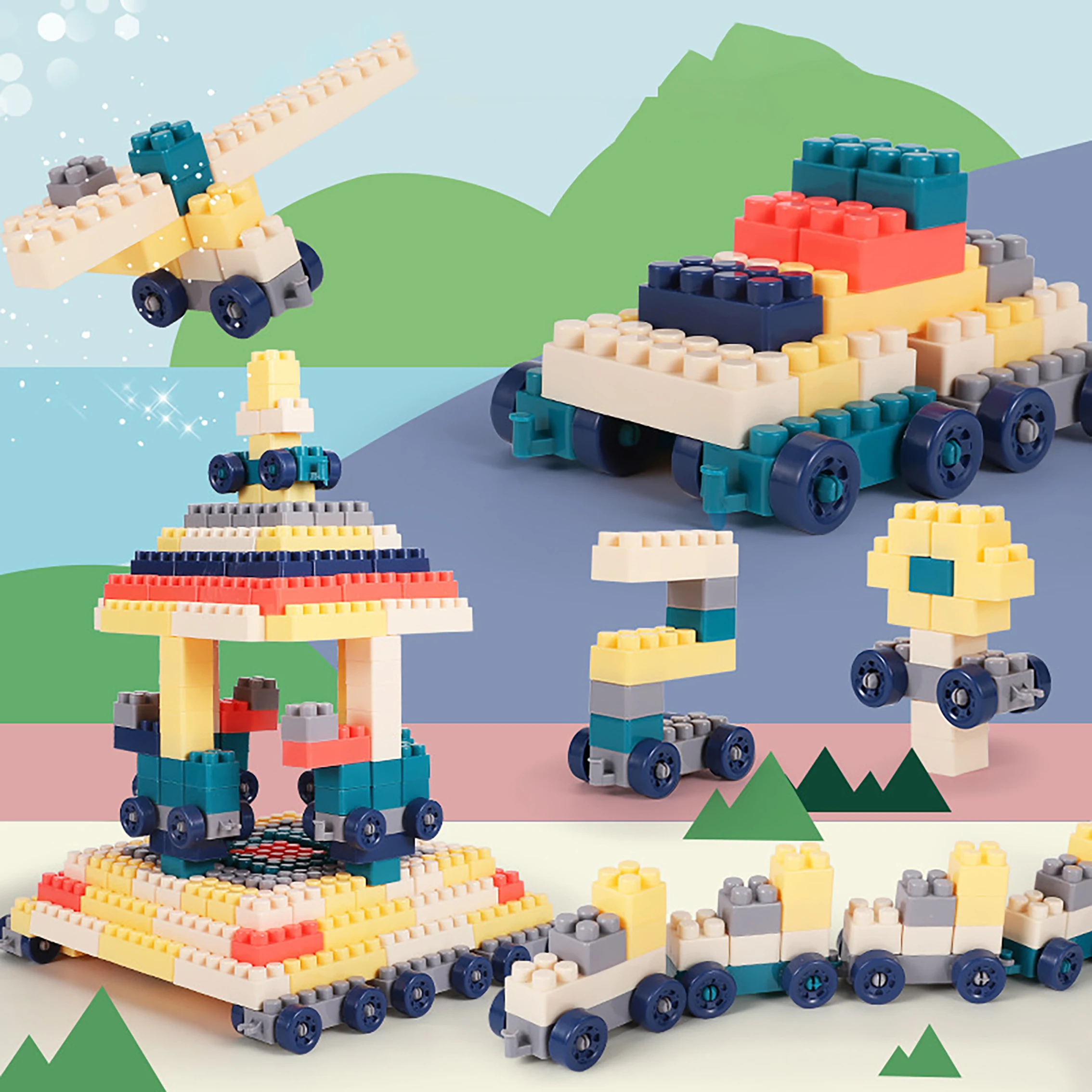 

Детский конструктор из крупных частиц, Обучающие игрушки, Детский конструктор для раннего образования, сборные игрушки «сделай сам», оптов...