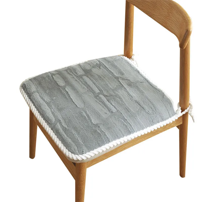 

Однотонная плюшевая подушка для зимы, подушка для обеденного стола, Подушка для стула, подушка для офисного стула, диванная подушка