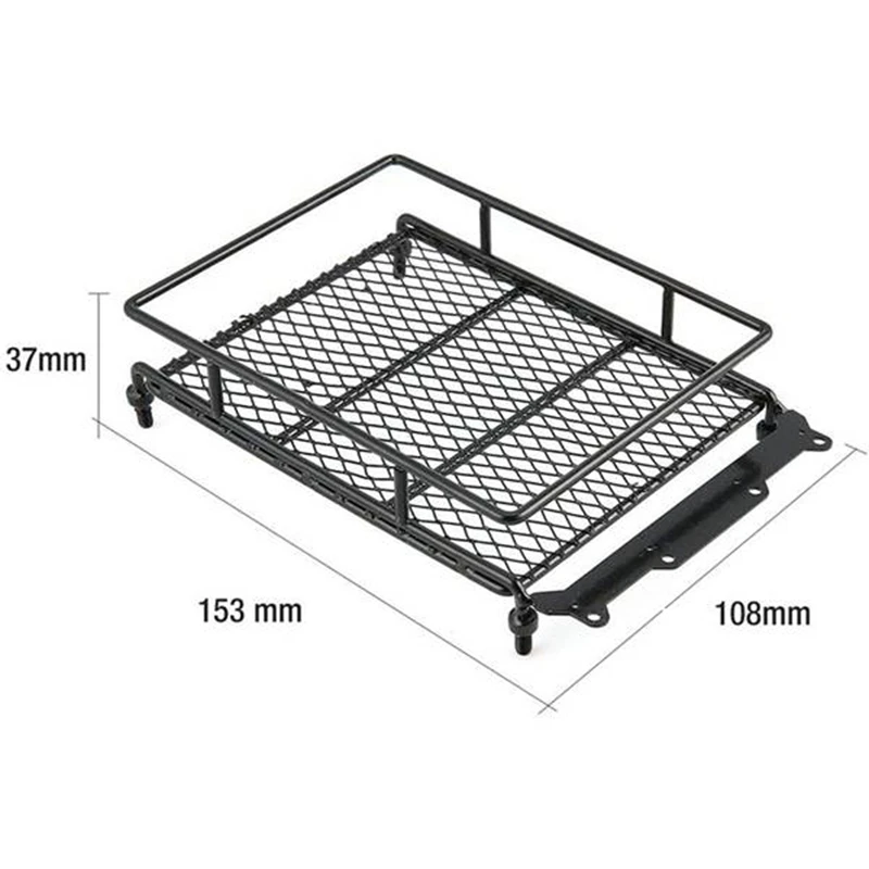 Металлический багажник на крышу багаж с светодиодный планкой прожектора для 1/10