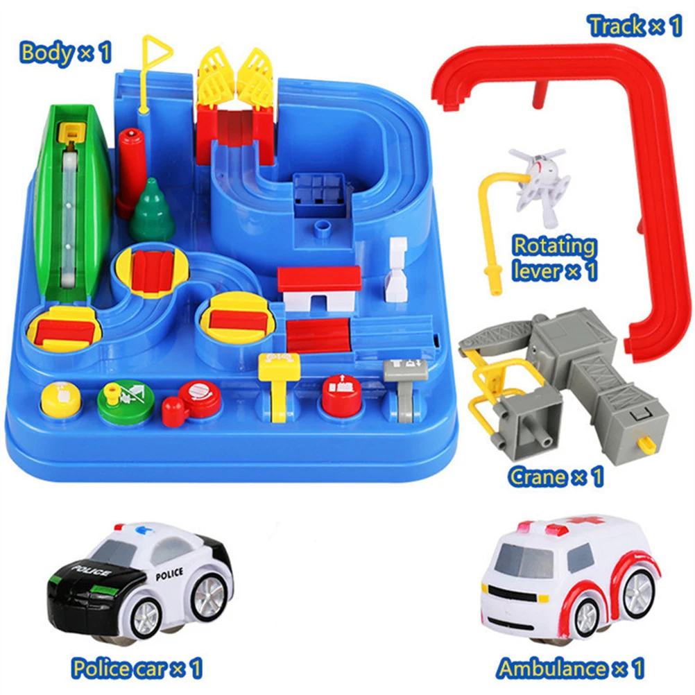 

City Rescue Engineering Vehicles Playsets Car Adventure Toys Preschool Educational Toy Vehicle Puzzle Car Race Track for Kids