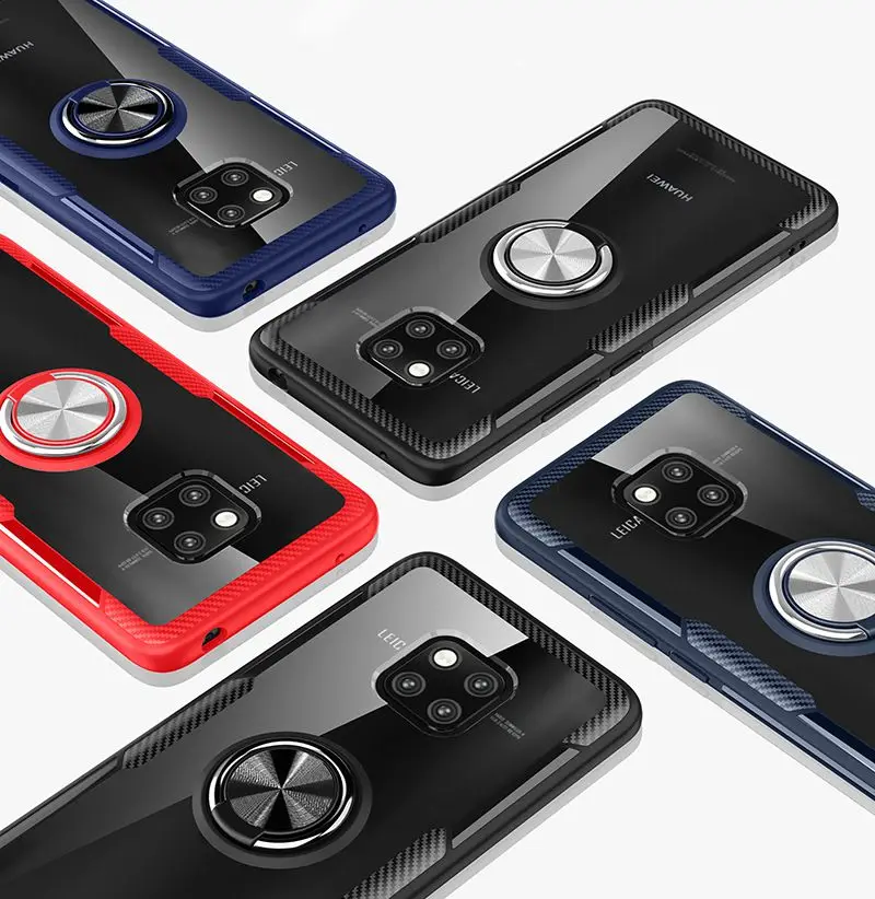Чехол для huawei honor 20, чехол для honor 20 Pro с магнитной опорой, кольцевой чехол для honor 10, 10 lite, honor play, прозрачный чехол