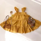 Платье для девочек, летнее пляжное платье, кружевная юбка-пачка с оборками, одежда в стиле бохо, костюмы для игр для девочек