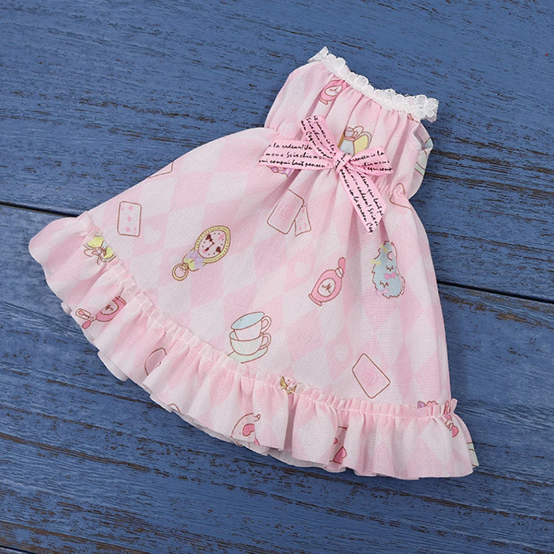 Modikerbjd для Blythe платье на заказ милое розовое клетчатое с рисунком юбка куклы блайз