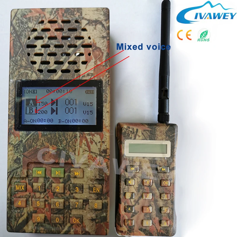 Смешанный двухголосный охотничий приманка 20 Вт динамик mp3 вызов птиц электронные