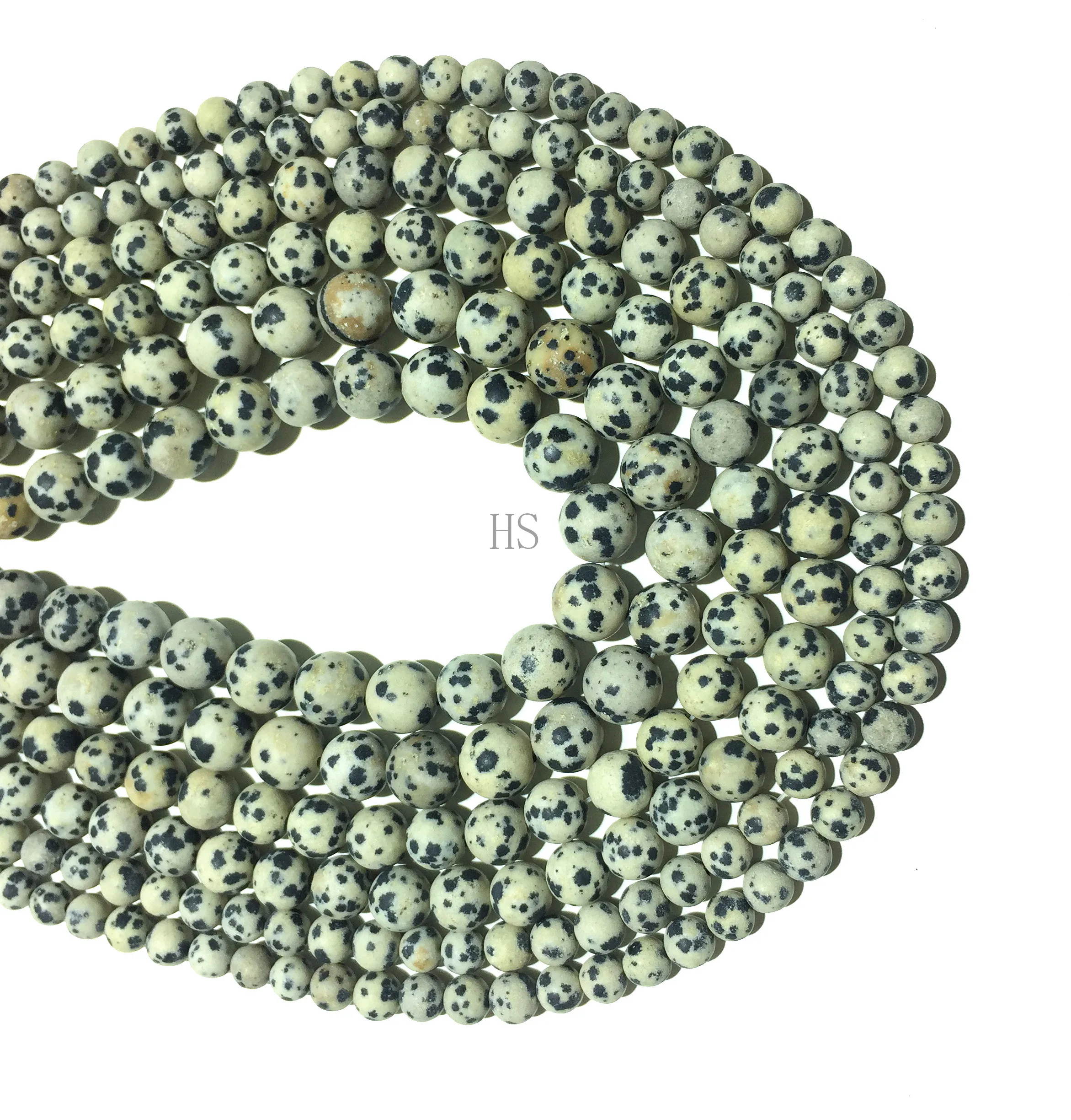 Натуральный камень Далмация яшма Матовые Круглые свободные бусины исцеляющая