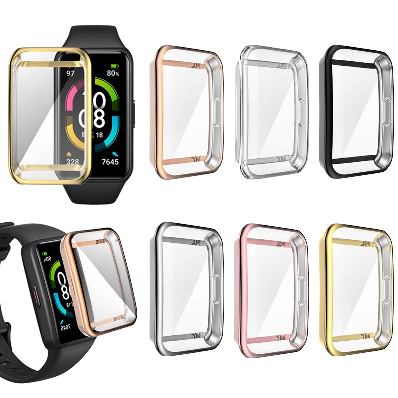 Мягкий защитный чехол из ТПУ для Honor Band 6 с полной защитой экрана чехлы покрытием