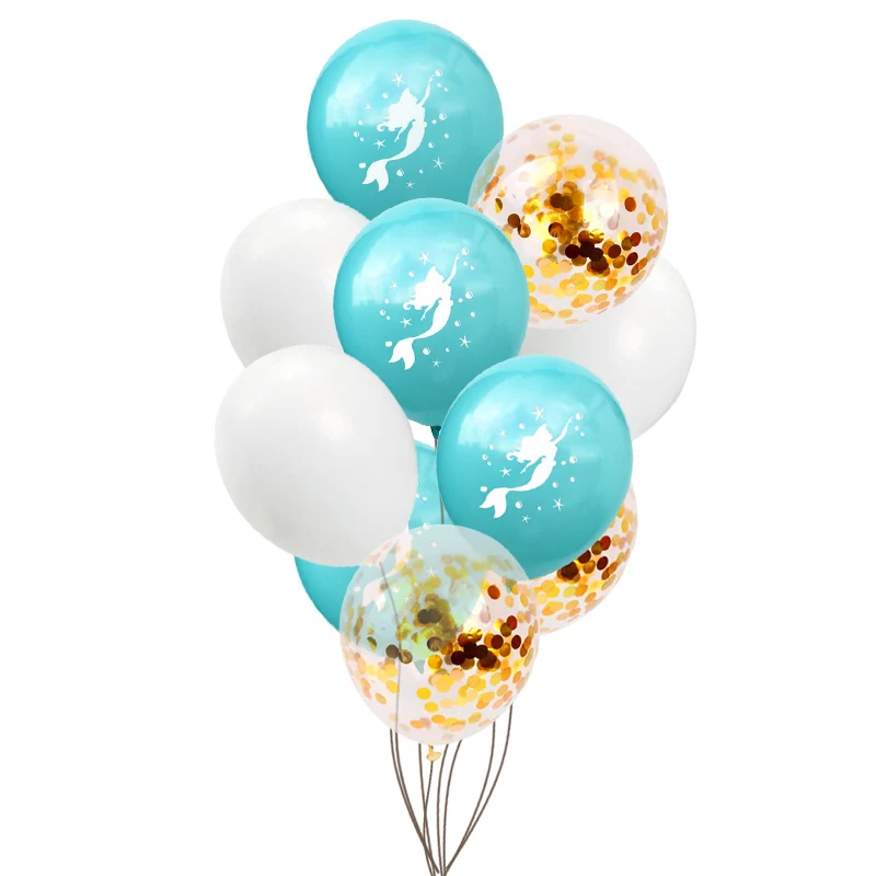 mermaid CF set 1 Новое платье в стиле Русалочки с латексные воздушные шары конфетти воздушные шары Свадебные Globos дети День рождения украшения детский душ расходные материалы - Цвет: mermaid CF set 1