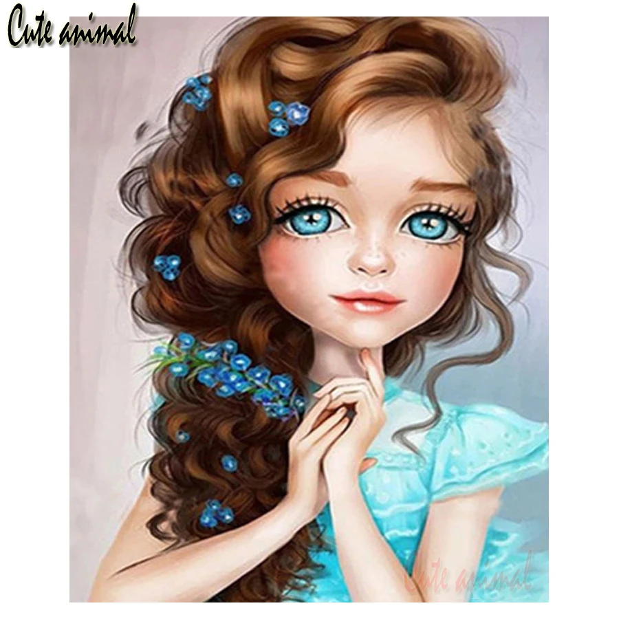 

5D diamond painting cartoon girl diy Handmade gifts cross stitch mosaic full square/round drill embroidery rhinestone icons