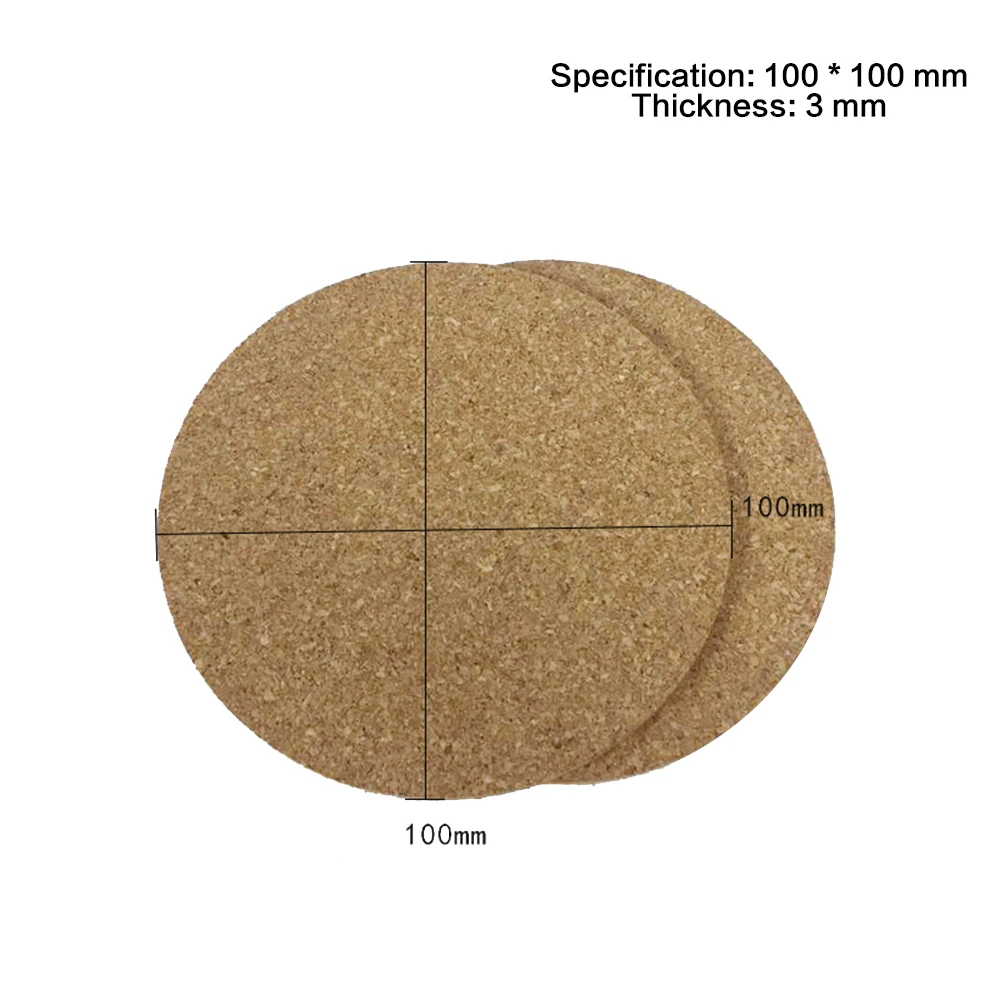 

5 PCS Round Square Heat Resistant Cork Office Family Wedding Party Wine Coffee Drink Tea Cup Non-Slip Coasters Household Product