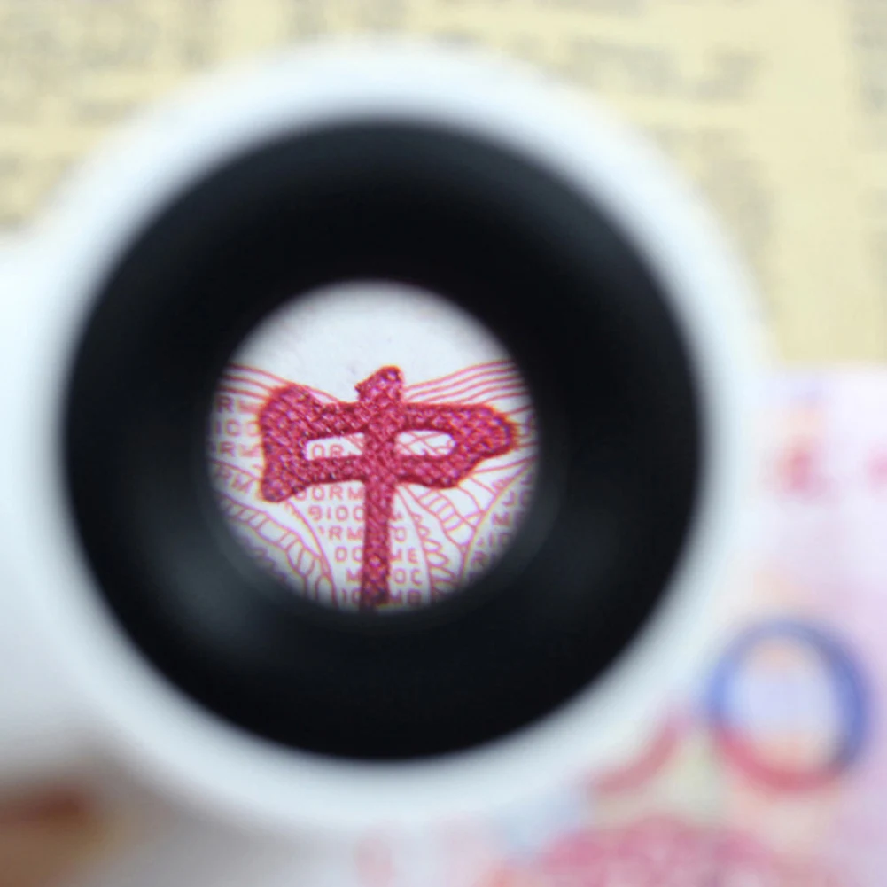 

Portable Handheld Magnifier 45X Loupe with LED Light Reading Magnifying Muitifunctional Lightweight Elements Part Glass