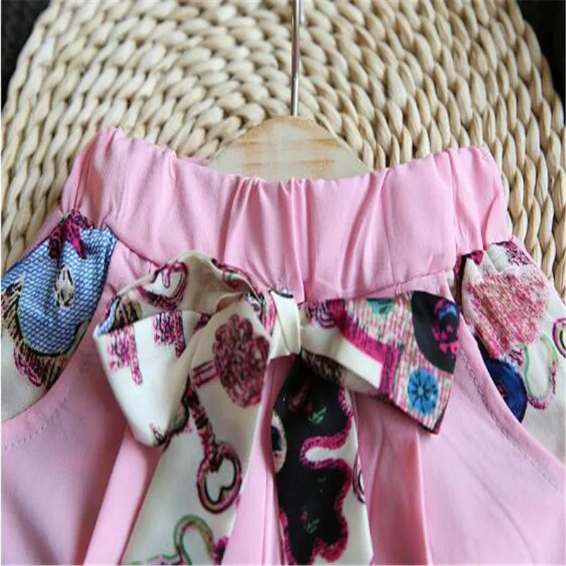 Футболка с коротким рукавом и цветочным принтом для девочек | Мать ребенок