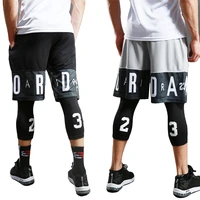 men basketball shorts sport running shorts workout suit compression board jersey male exercise fitness gym tights sportswear set