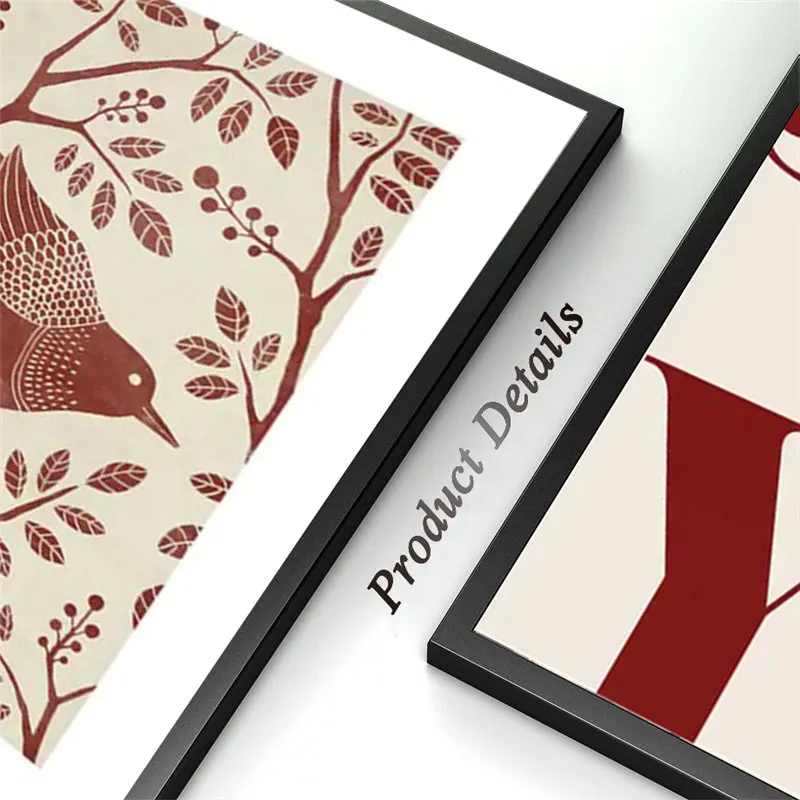 Картина в стиле красного вина Настенная картина Постер радость Рождество рога