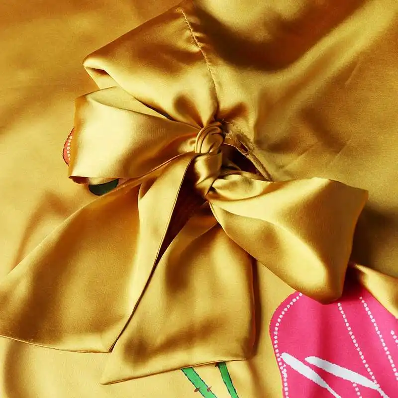 Bohemian Long Maxi Dress VONDA 2022 Women Vintage Floral Printed Party Dress Vestidos Autumn Long Sleeve Satin Slik Sundress