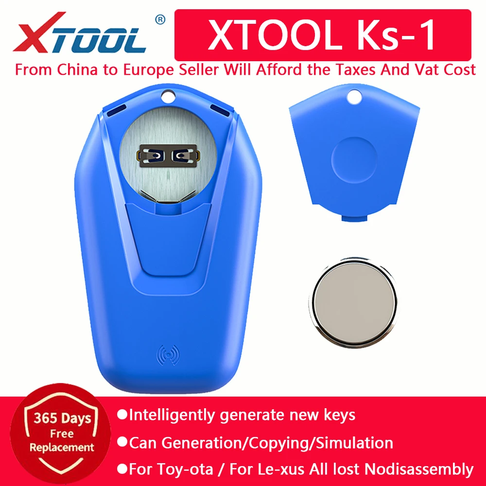 

OBD2 Tools XTOOL KS-1 ks01 Emulator for PS90 X100 PAD2 PAD3 PAD Elite A80 All Lost via OBD2 KC100 Fit For Toyota Smart Key