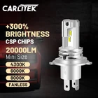 9005 лм H7 светодиодная фара s CSP светодиодный H4 H11 H8 H9 9006 6000 HB3 HB4 безвентиляторный Дальний свет ближнего света 8000K Ice светильник 12 в 24 В