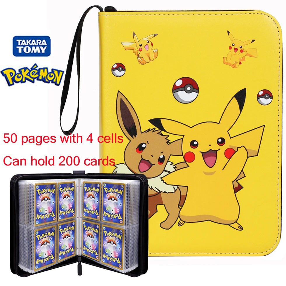 

TAKARA TOMY Pokemon Binder Cards Collectors Album Anime Game Card Protection Portable Storage Case Top Loaded List Toy Gift