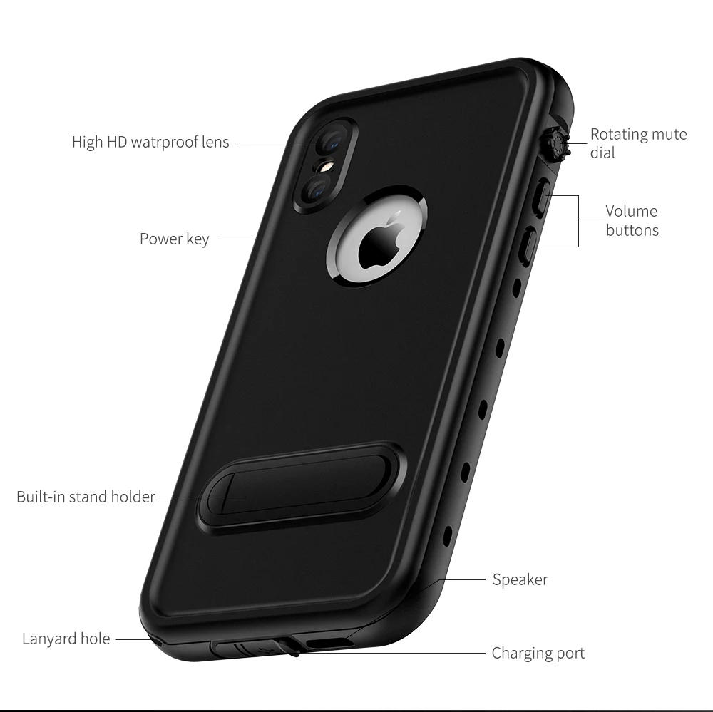 Водонепроницаемый чехол для iPhone 12 11 Pro Max X XS XR подводный Чехол-подставка плавания