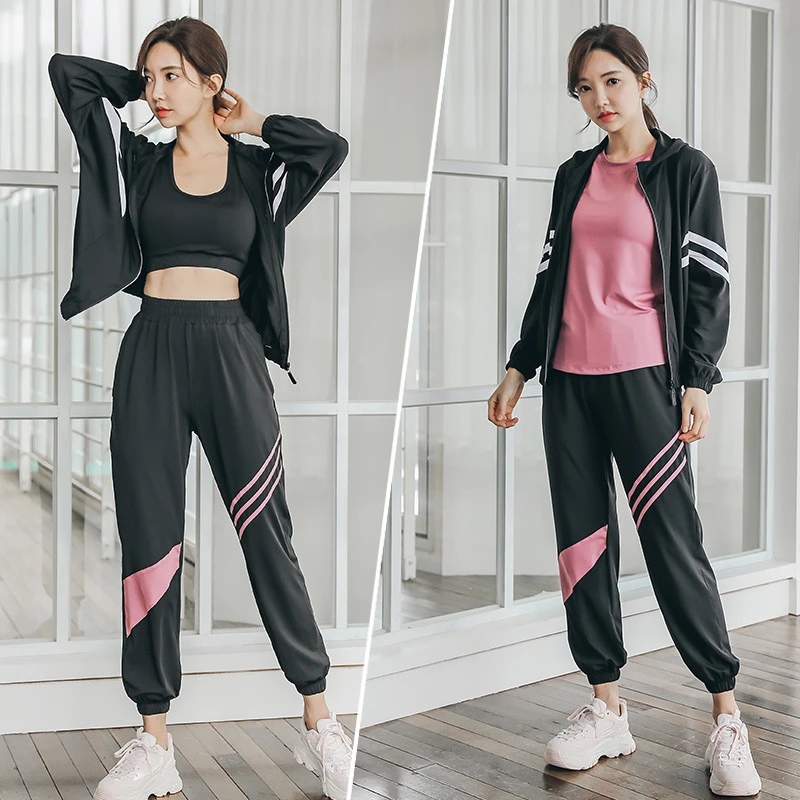 Новый женский спортивный костюм для фитнеса и йоги осенняя одежда тренажерного