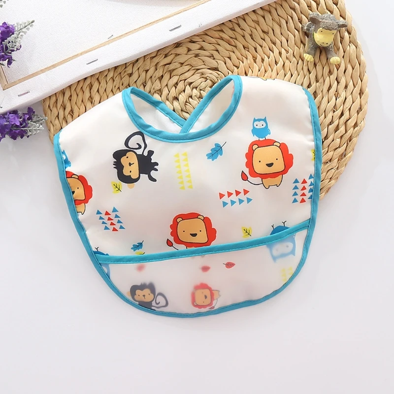 Baberos impermeables de dibujos animados para beb&eacute;, delantal de alimentaci&oacute;n infantil, pa&ntilde;os para eructar, toalla para Saliva, Bandana, art&iacute;culos para beb&eacute;-3