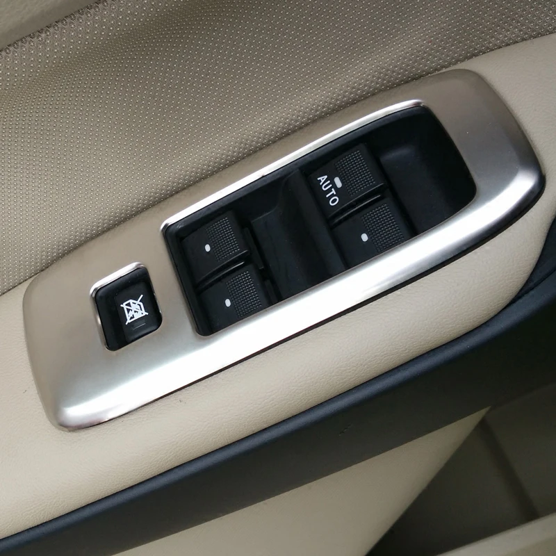 

For Ford Everest 2016 2017 2018 Stainless Steel Door Window glass Lift Control Switch Panel Accessories Cover Trim car styling