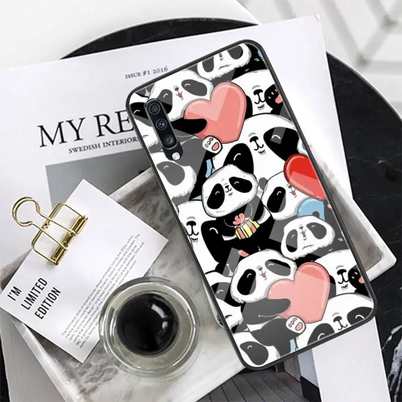 

Lovey Panda Phone Case Tempered Glass For XiaoMi 8SE 6 8lite MIX2S Note 3 Redmi Note 7 5 4 Redmi 6A 5Plus 4X