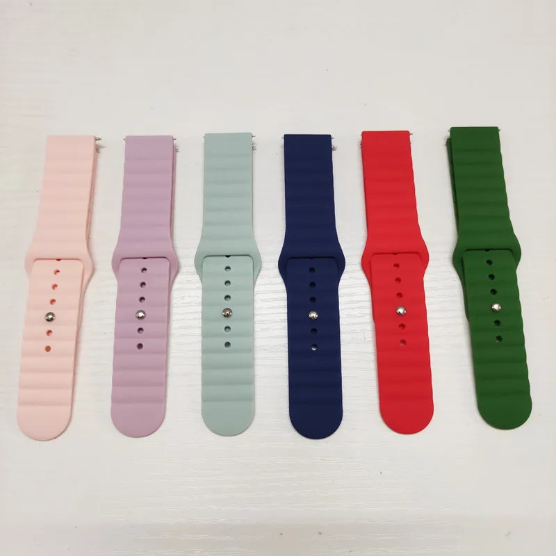 

20mm 22mm Silicone strap For Samsung Galaxy watch 46mm 42mm Sports Strap Active2 Active1 Gear S3 Huawei watch silicone strap