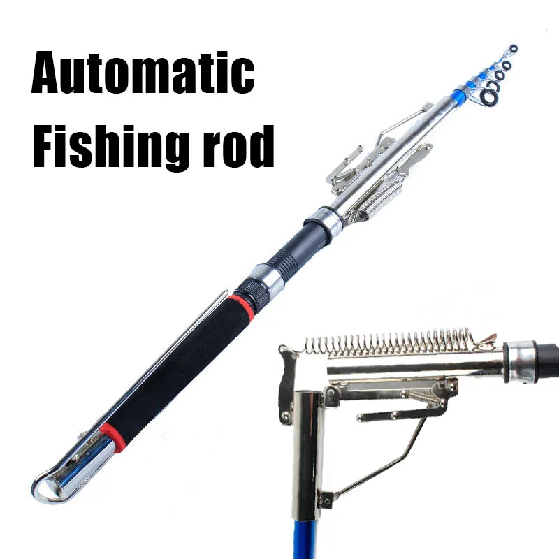 

Automatic Fishing Rod Carbon Fish Pole 1.5M-2.7m Sea River Lake Stainless Steel Fishing Rod spinning Adjustable Sensitivity
