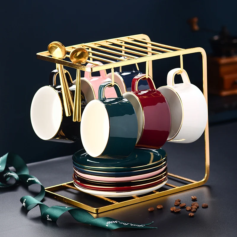 Набор креативных керамических кофейных чашек европейская фарфоровая