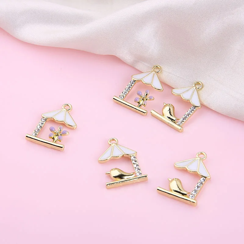 

Подвеска «сделай сам» из сплава с капающим маслом бриллиантами птицей цветком птицей ювелирные изделия ручной работы серьги аксессуары ма...