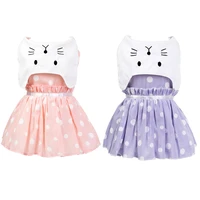 cute dog dresses for small dogs chihuahua face print dress skirt puppy cat princess clothes apparel vestidos para perritas