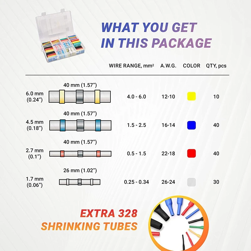 448 шт. соединители для уплотнения припоя водонепроницаемые и термоусадочные