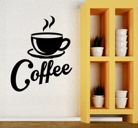 kitchen fashion coffee mugs wall stickers vinyl wallpaper living room cafe art home art wall decals decorative