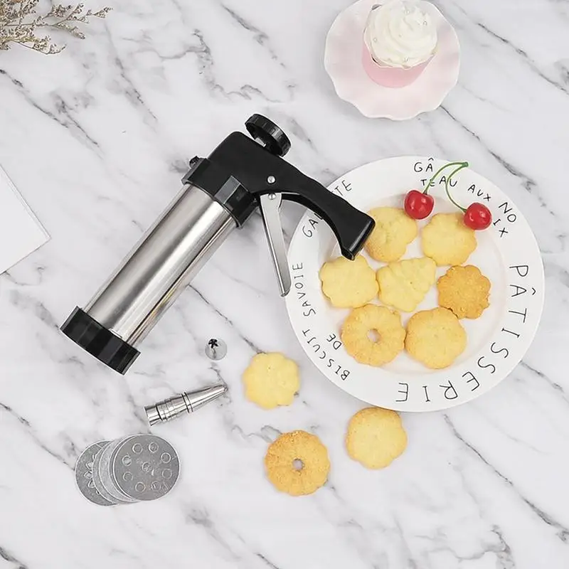 

Biscuit Maker Cookie Gun Machine Cookie Making Cake Decoration Press Molds Pastry Piping Nozzles Cookie Press Kit Baking Tools