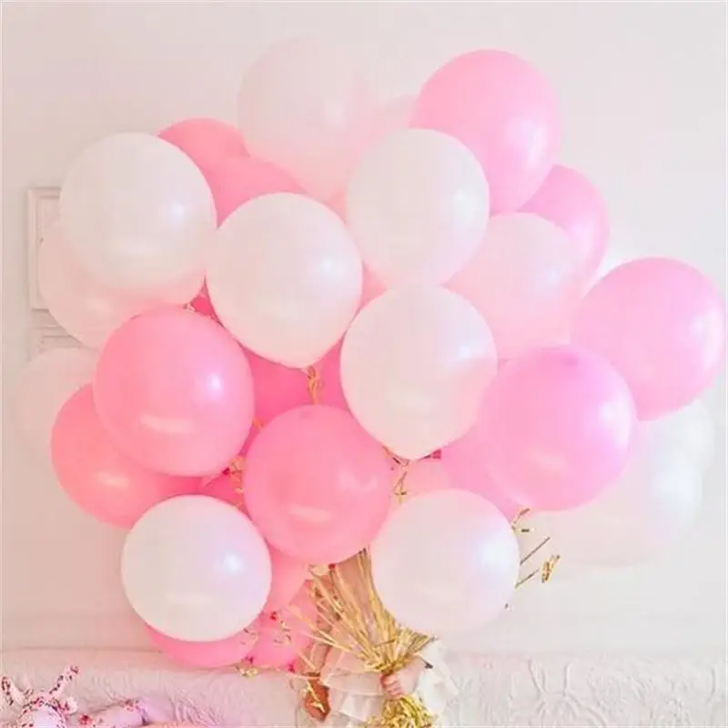

30pcs 12inch Light Blue Pink White Balloons 18inch Silver Star Foil Ball For Boy Or Girl Birthday Party Baby Shower Decoration