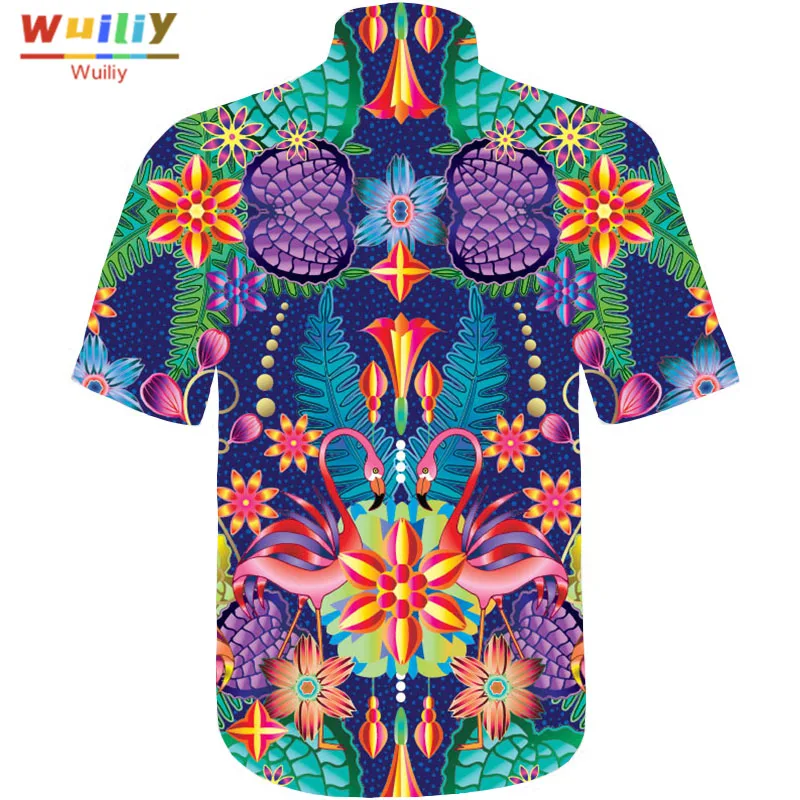 

Graphic Folk-Custom Button Down Shirts For Men Novelty Beach 3D Pattern Summer Hawaiian Tops Fashion Shirt