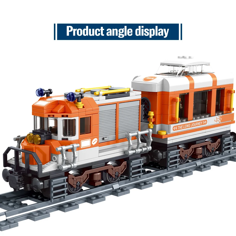 

923PCS railway set blocos train technical building blocks compatible with power city bricks creator expert toys for children
