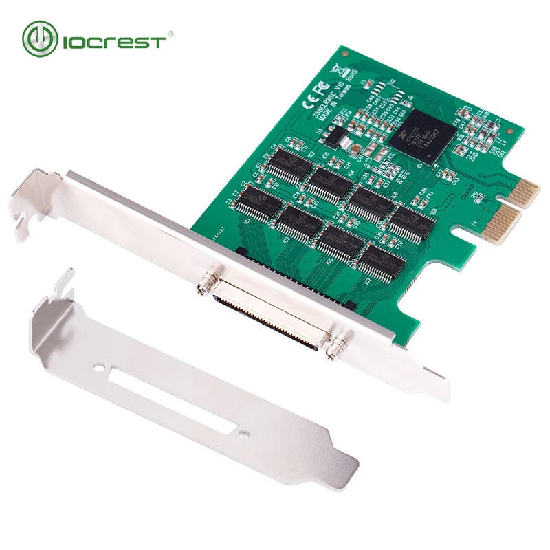 iocrest pcie 8 портов rs232 db9 серийный io карта pci