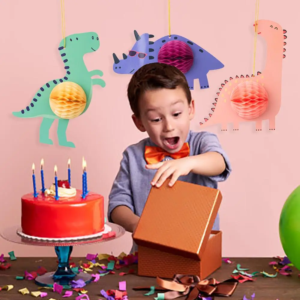 Комплект детской одежды из 3-х предметов с изображением динозавра для детей на