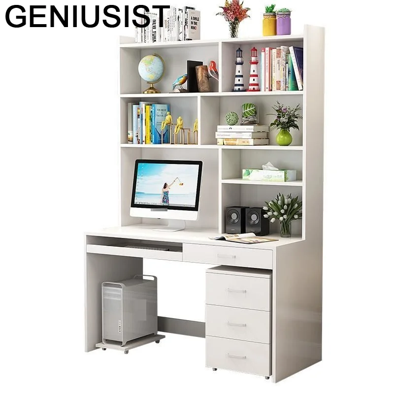 

Furniture De Oficina Tafel Notebook Escritorio Bed Desk Escrivaninha Laptop Tablo Bedside Computer Mesa Table With Bookcase